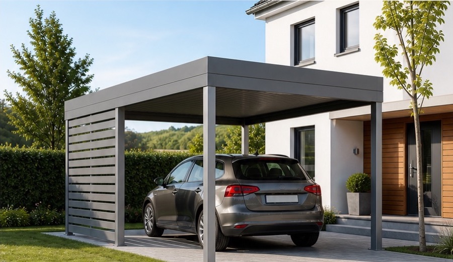 Moderner Aluminium-Carport