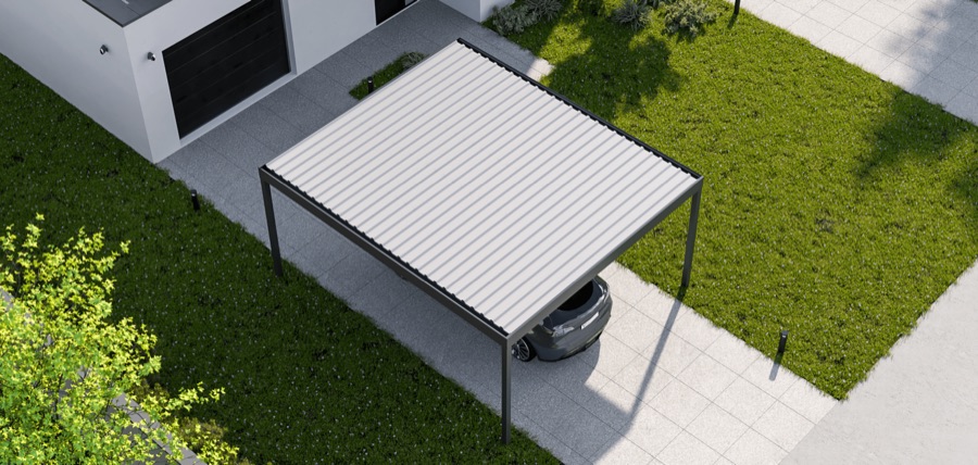 Carport Flat Line mit flachem Dach