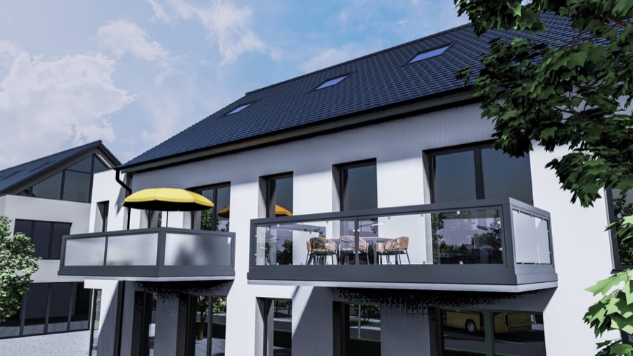 Rahmengeländer an einem Balkon