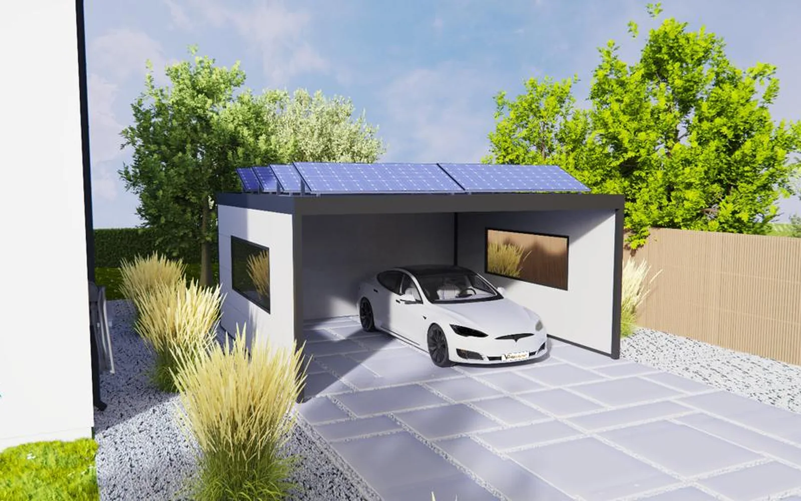 Visualisierung eines Carports